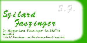 szilard faszinger business card